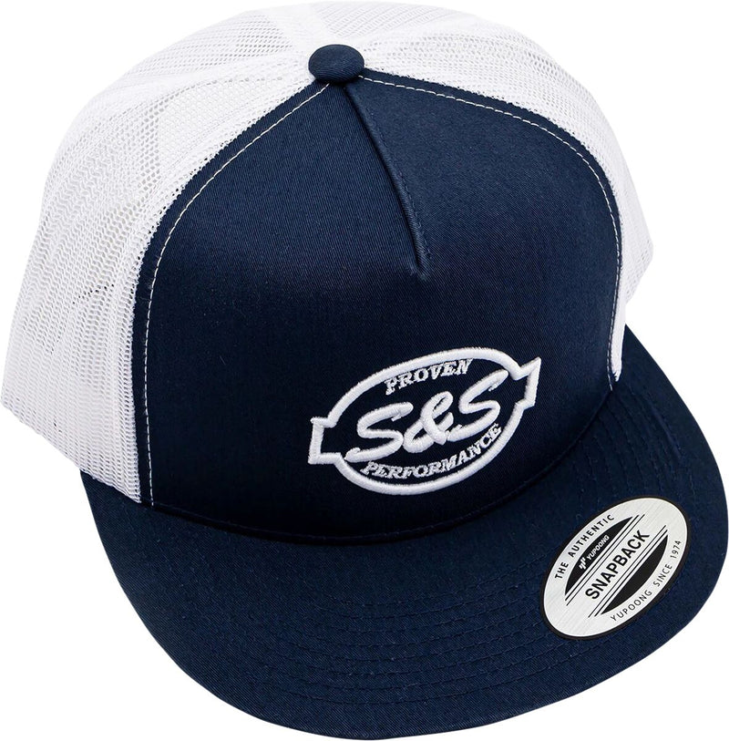 S&S Cycle Trucker Hat Blue One Size Casual Nylon Polyester Each