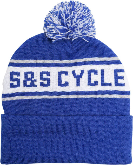 S&S Cycle Hat Beanie Knit Pom Pom One Size Casual Acrylic