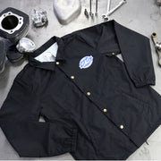 S&S Cycle S&S® Button Down Windbreaker Jacket Black Long-Sleeve Casual Textile