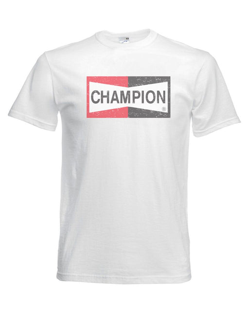 Champion T-Shirt White Short-Sleeve 2XL Casual Cotton