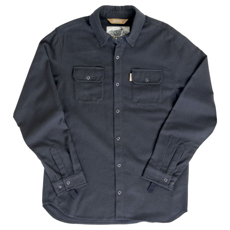 Biltwell Hi Test Flannel Shirt Black M Casual Cotton