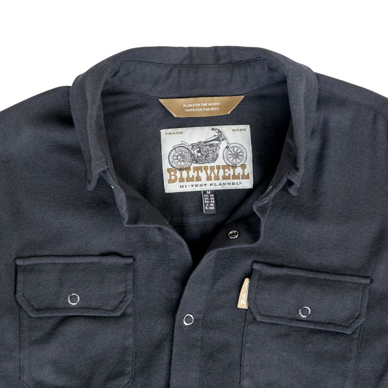 Biltwell Hi Test Flannel Shirt Black M Casual Cotton Each