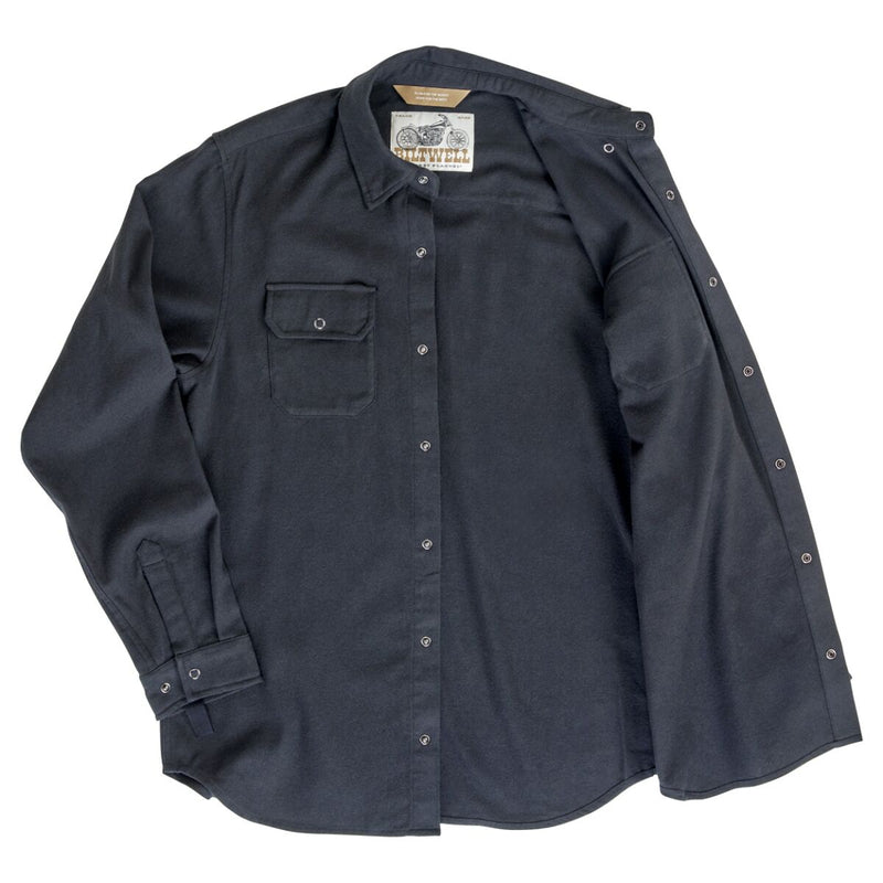 Biltwell Hi Test Flannel Shirt Black M Casual Cotton Each