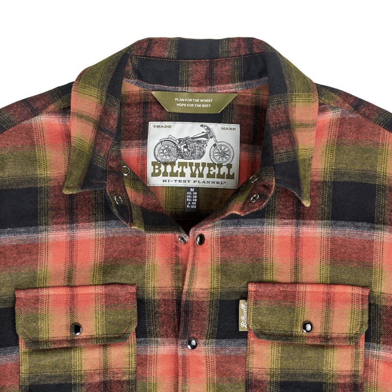 Biltwell Hi Test Flannel Shirt Brown Casual Cotton Each