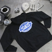 S&S Cycle S&S® Hoody Classic Hoodie Black Hooded Long-Sleeve Casual Cotton Each