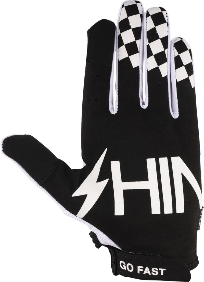 Thrashin Supply Co. Go Fast Stealth Gloves White Short Cuff Textile Pair #SV1-10-08