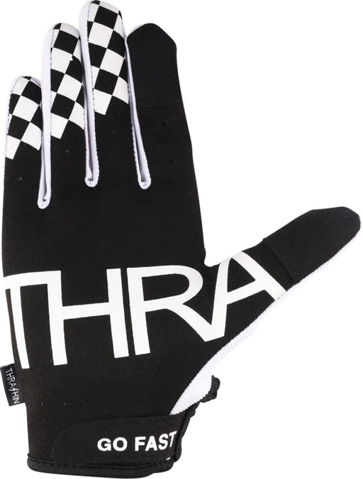 Thrashin Supply Co. Go Fast Stealth Gloves White Short Cuff M Textile Pair