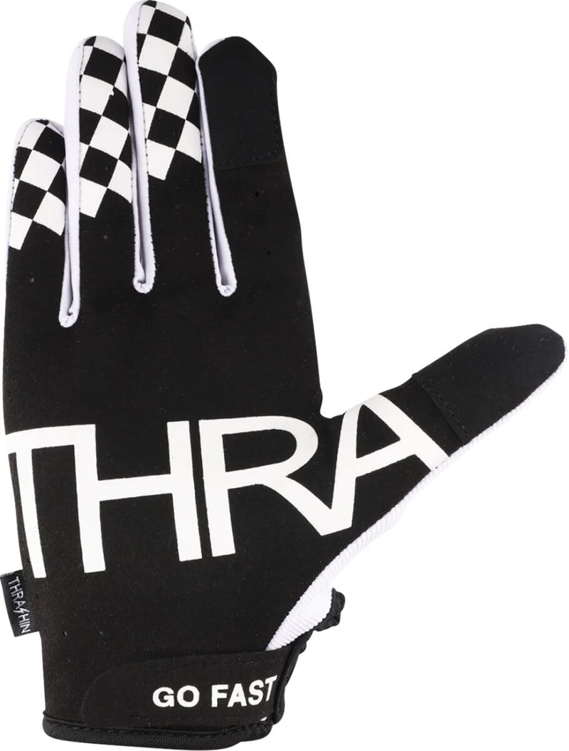Thrashin Supply Co. Go Fast Stealth Gloves White Short Cuff M Textile Pair #SV1-10-09