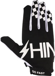 Thrashin Supply Co. Go Fast Stealth Gloves White Short Cuff Textile Pair #SV1-10-10