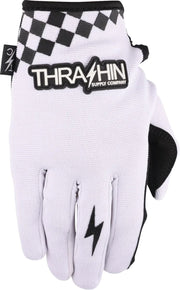 Thrashin Supply Co. Go Fast Stealth Gloves White Short Cuff XL Textile Pair