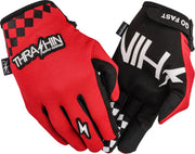 Thrashin Supply Co. Go Fast Stealth Gloves Red Short Cuff 2XL Textile Pair #SV1-18-12