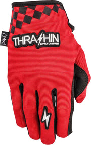 Thrashin Supply Co. Go Fast Stealth Gloves Red Short Cuff 2XL Textile Pair #SV1-18-12