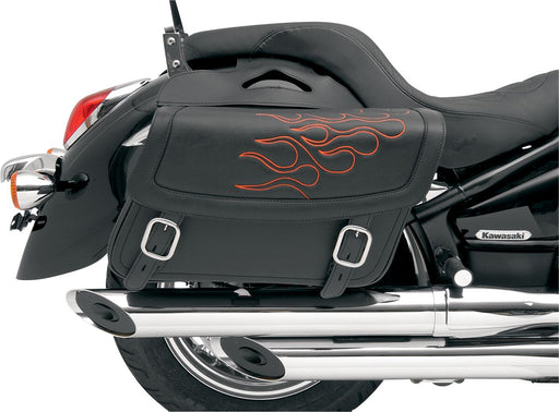 Saddlemen Highwayman Tattoo Saddlebags w/Orange Flames