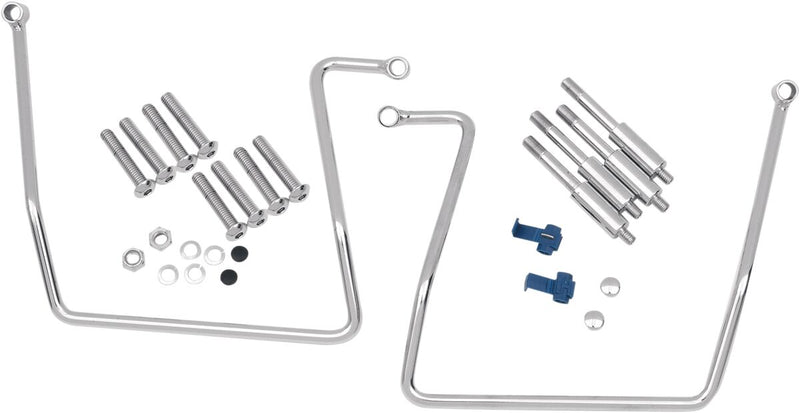 Chrome Saddlebag Support Brackets Dyna