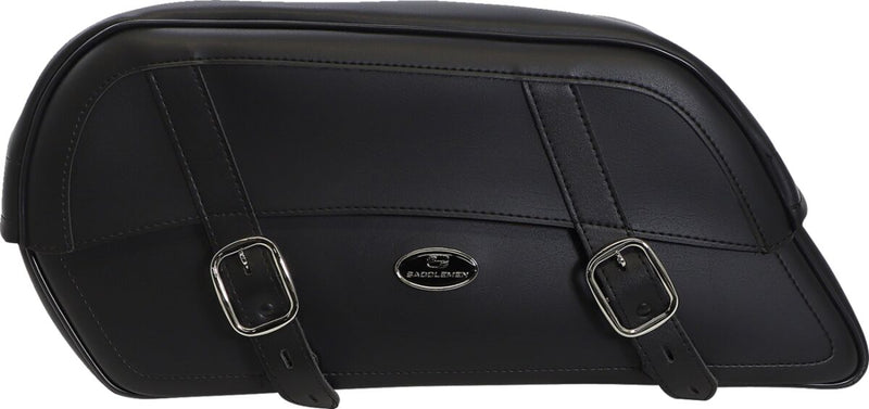 Saddlemen Drifter™ Slant Saddlebags Black Extra Jumbo Synthetic Leather Pair #3501-0321