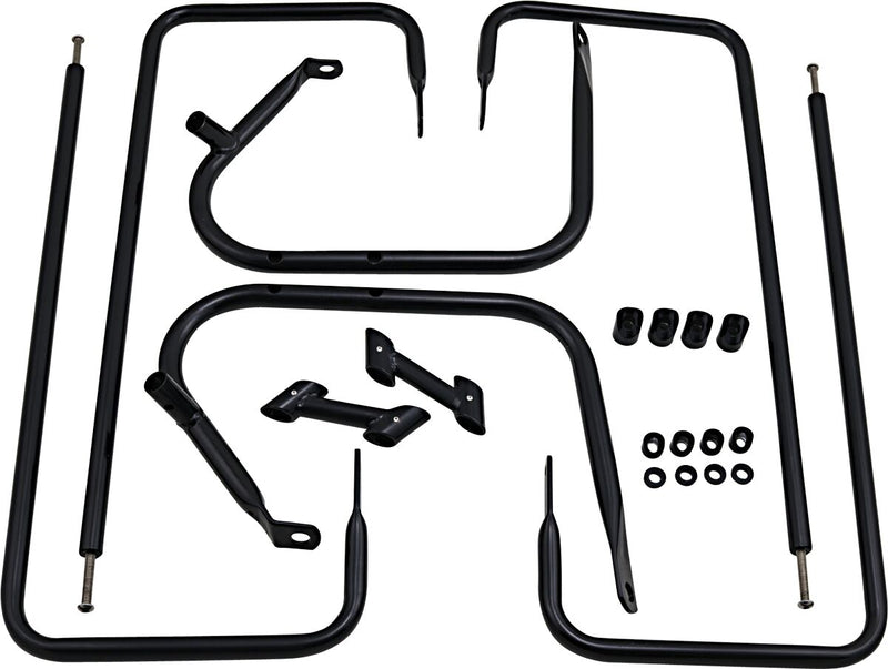 Drag Specialties Gloss Black Saddlebag Guard/Side Rail Kit for 1999-2008 Harley-Davidson Touring Motorcycles #21042B