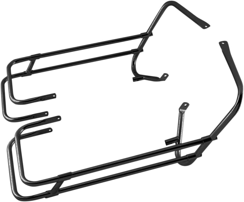 Drag Specialties Gloss Black Saddlebag Guard/Side Rail Kit for 1999-2008 Harley-Davidson Touring Motorcycles #21042B