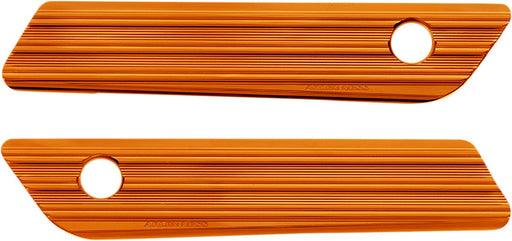 Arlen Ness Orange Anodised 10 Gauge Saddlebag Hinge Latch Cover for 2014-2025 Harley-Davidson Touring Motorcycles #03-610