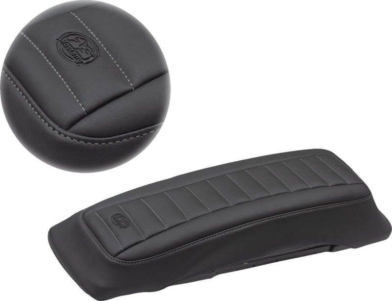 Mustang Seats Grey/Black Saddlebag Lid Cover for 1993-1996 Harley-Davidson Tour Glide Motorcycles