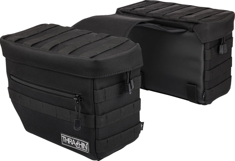 Thrashin Supply Co. Essential Throw-Over Saddlebags In Black