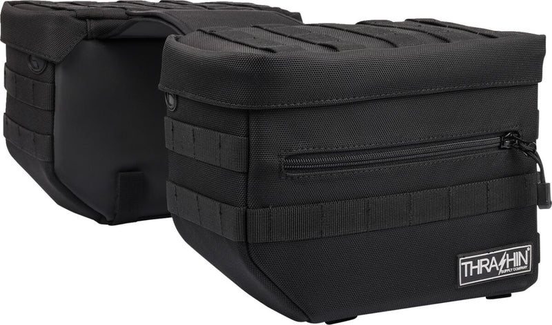 Thrashin Supply Co. Essential Throw-Over Saddlebags In Black
