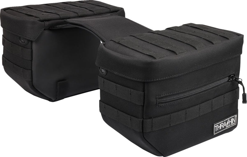 Thrashin Supply Co. Essential Throw-Over Saddlebags In Black