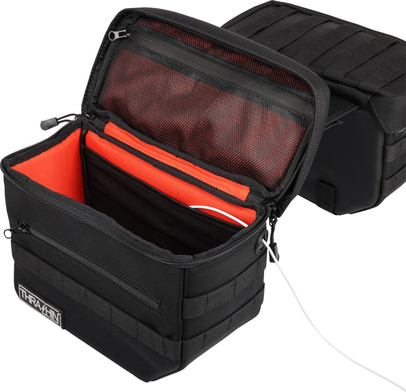 Thrashin Supply Co. Essential Throw-Over Saddlebags In Black