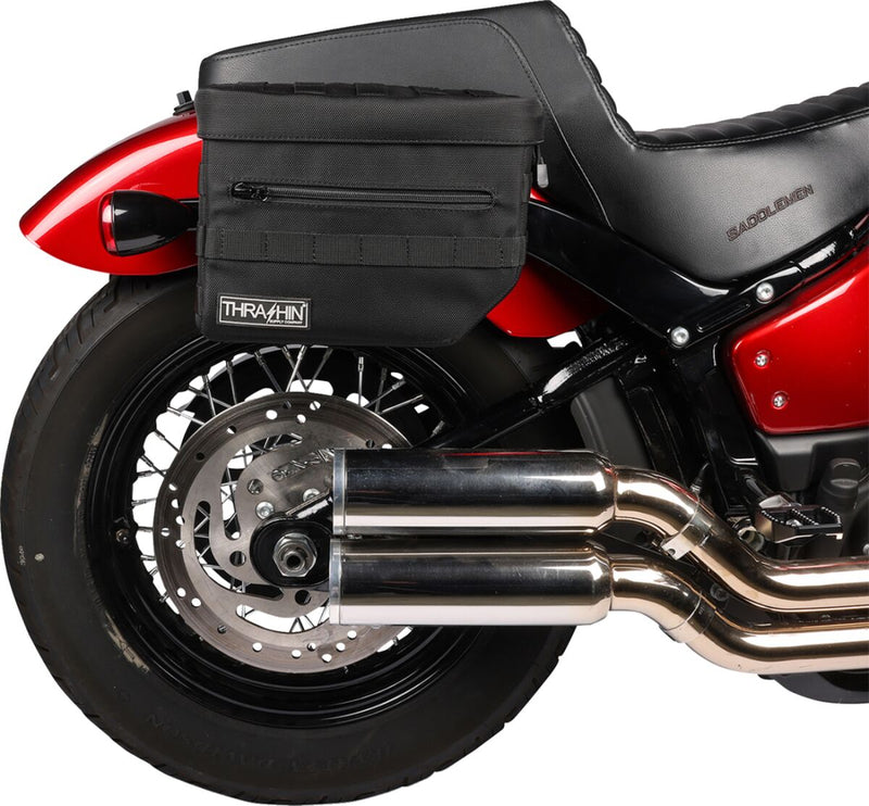 Thrashin Supply Co. Essential Throw-Over Saddlebags In Black
