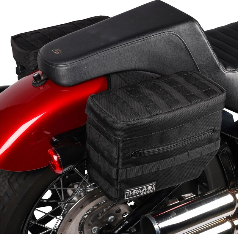 Thrashin Supply Co. Essential Throw-Over Saddlebags In Black