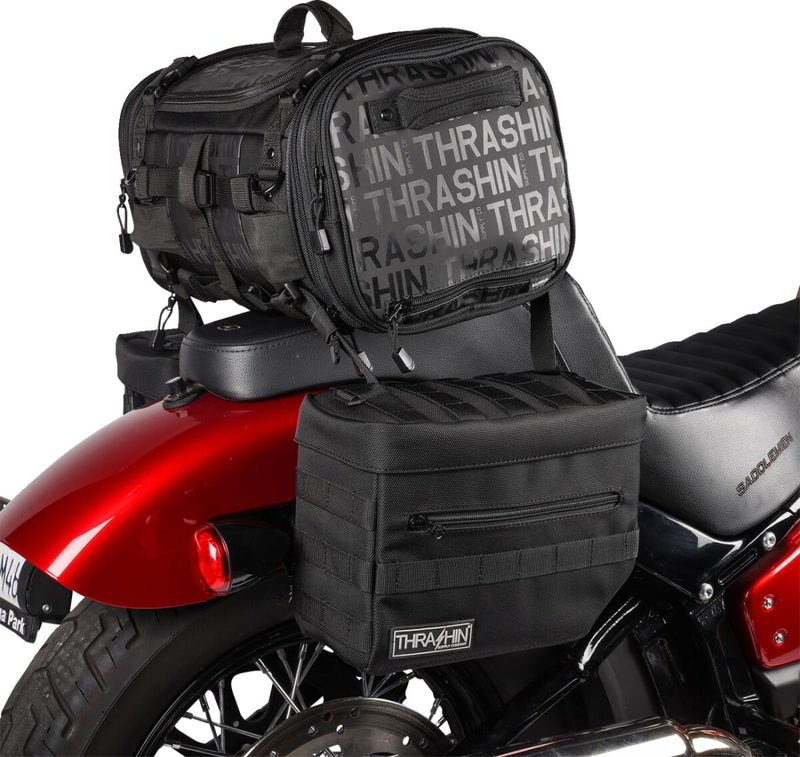 Thrashin Supply Co. Essential Throw-Over Saddlebags In Black