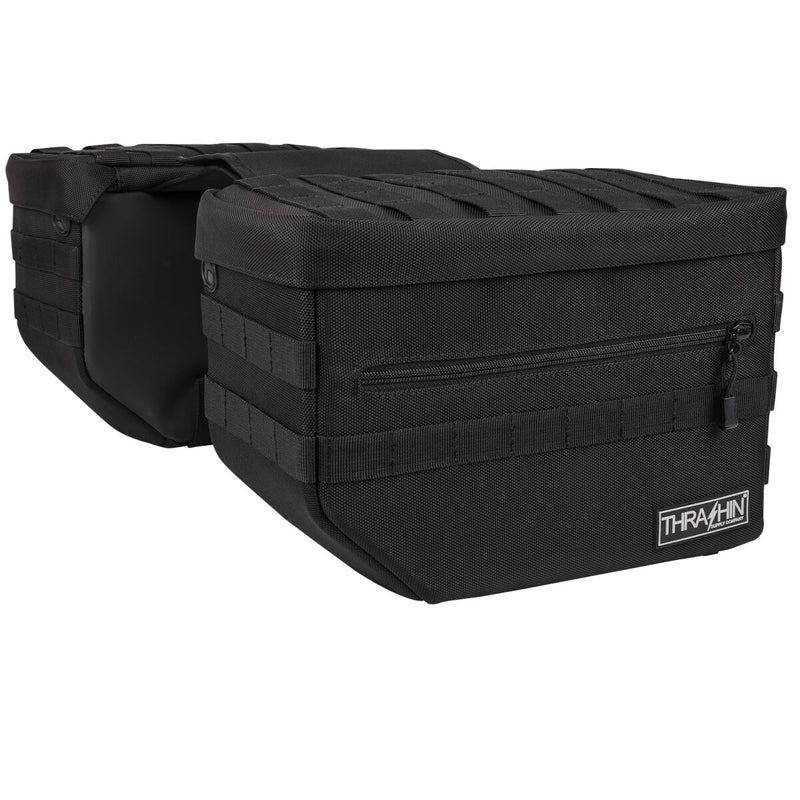 Thrashin Supply Co. Escape Throw-Over Saddlebags In Black