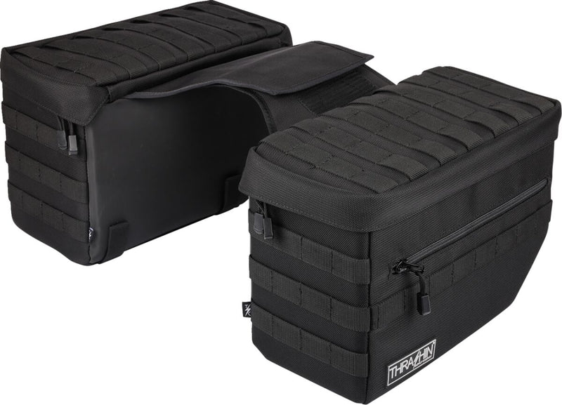 Thrashin Supply Co. Escape Throw-Over Saddlebags In Black