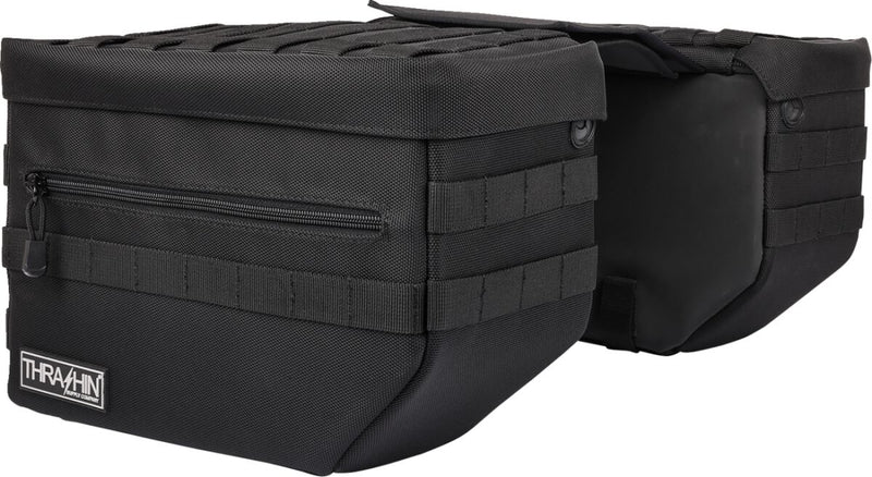 Thrashin Supply Co. Escape Throw-Over Saddlebags In Black