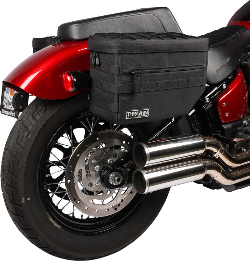 Thrashin Supply Co. Escape Throw-Over Saddlebags In Black