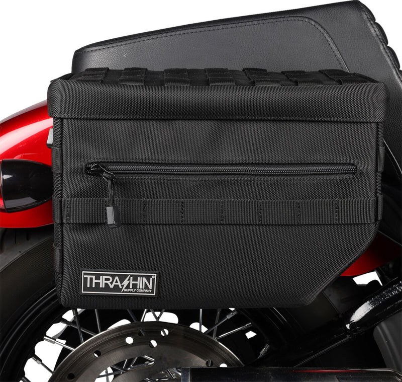 Thrashin Supply Co. Escape Throw-Over Saddlebags In Black