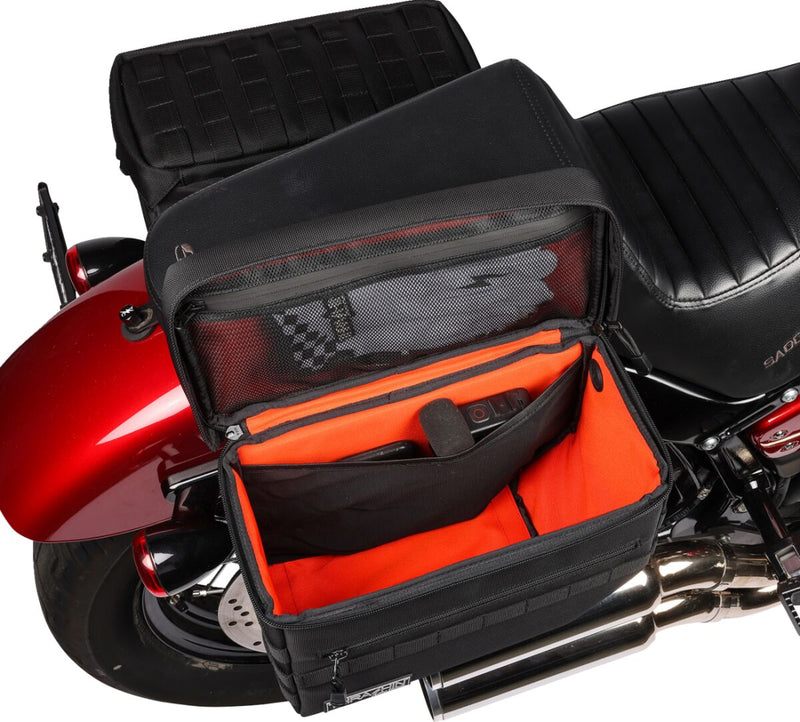 Thrashin Supply Co. Escape Throw-Over Saddlebags In Black