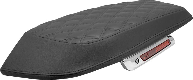 Saddlemen Bagger Lid Covers for 2023-2025 Harley-Davidson Black Lattice Stitch Left Right Saddlebag Saddlehyde™ Vinyl Pair #L870-23-LS