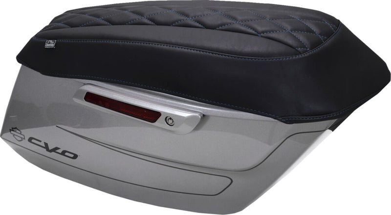 Mustang Deluxe Diamond Saddlebag Lid Covers for 2023-2026 Harley-Davidson Black Blue #88470SB