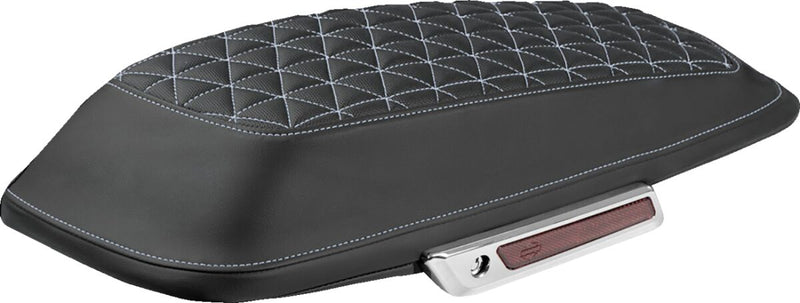 Saddlemen Tri-Gripper Saddlebag Lid Covers for 2014-2023 Harley-Davidson Black Silver Tri-Gripper Panels Left Right Saddlehyde™ Vinyl Pair #L870-14-21105