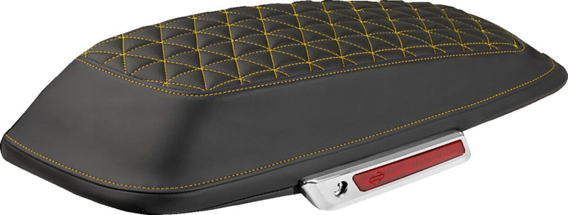 Saddlemen Tri-Gripper Saddlebag Lid Covers for 2014-2023 Harley-Davidson Black Gold Tri-Gripper Panels Left Right Saddlehyde™ Vinyl Pair #L870-14-21107
