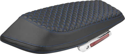 Saddlemen Dragon Scale Saddlebag Lid Covers for 2023-2026 Harley-Davidson Roadsofa™ Black Blue Dragon Stitch Left Right Saddlehyde™ Vinyl Pair #L870-23-20901