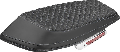 Saddlemen Dragon Scale Saddlebag Lid Covers for 2023-2026 Harley-Davidson Roadsofa™ Black Silver Dragon Stitch Left Right Saddlehyde™ Vinyl Pair #L870-23-20905