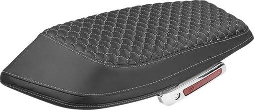 Saddlemen Dragon Scale Saddlebag Lid Covers for 2023-2026 Harley-Davidson Roadsofa™ Black White Dragon Stitch Left Right Saddlehyde™ Vinyl Pair #L870-23-20906
