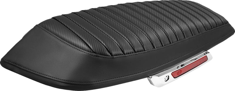 Saddlemen Saddlebag Lid Covers Roadsofa™ Step-Up Black Tuck-n-Roll Carbon Fibre Saddlehyde™ Pair #L870-23-20500