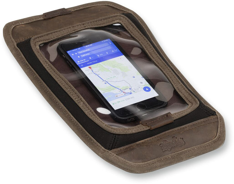 Burly Brand Dark Oak Waxed Canvas Magnetic Tank Pocket