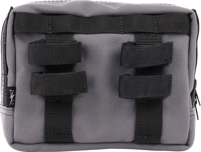 Thrashin Supply Co. Handlebar Bag Grey Orange 1050D Nylon #THB-0016