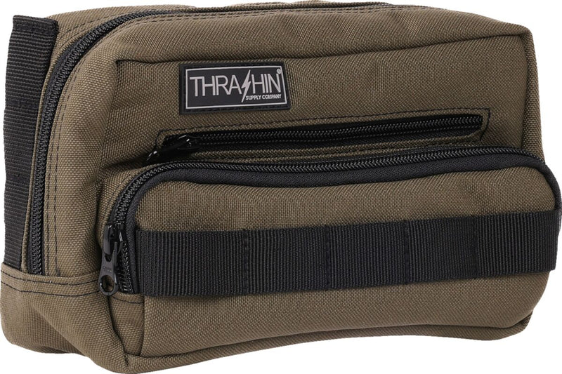 Thrashin Supply Co. Handlebar Bag Plus Green Orange 1050D Nylon #THB-0010