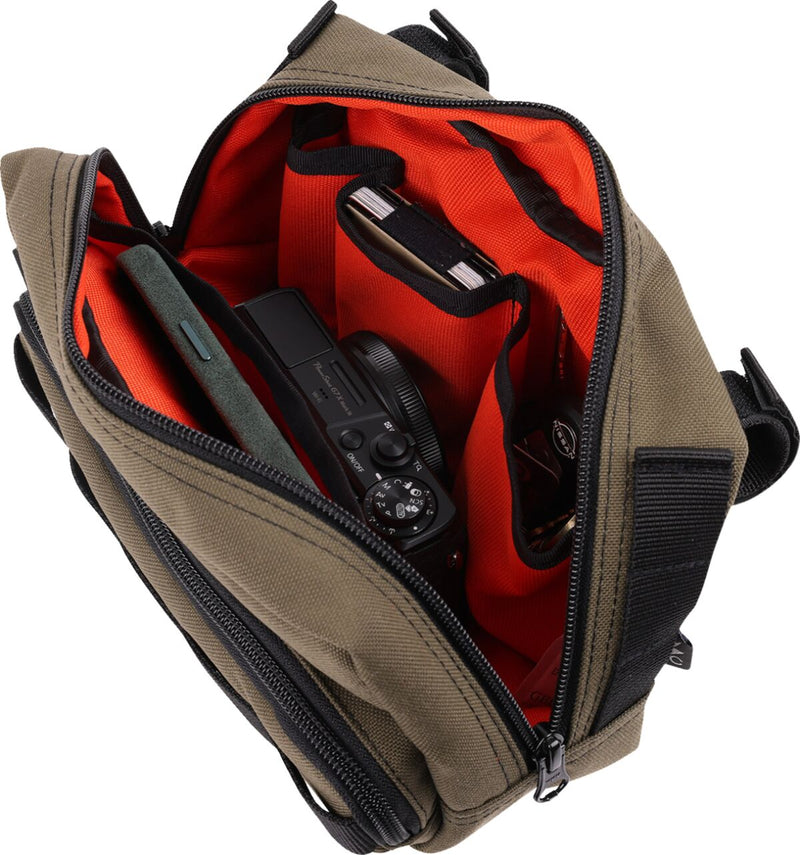 Thrashin Supply Co. Handlebar Bag Plus Green Orange 1050D Nylon #THB-0010