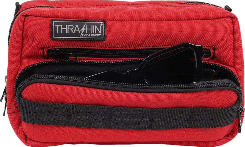 Thrashin Supply Co. Handlebar Bag Plus Orange Red 1050D Nylon Each