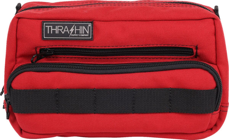 Thrashin Supply Co. Handlebar Bag Plus Orange Red 1050D Nylon #THB-0017